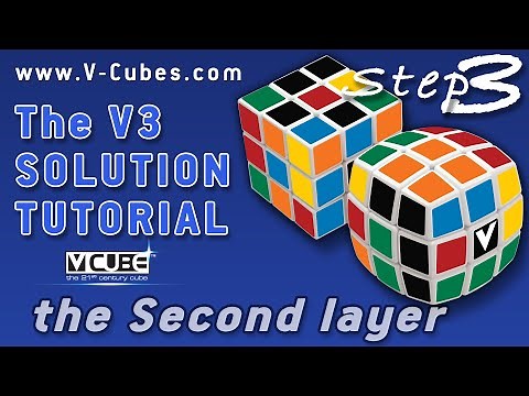 How to Solve the V-Cube 3 - Official Tutorial Step 3 | Solving The Second Layer