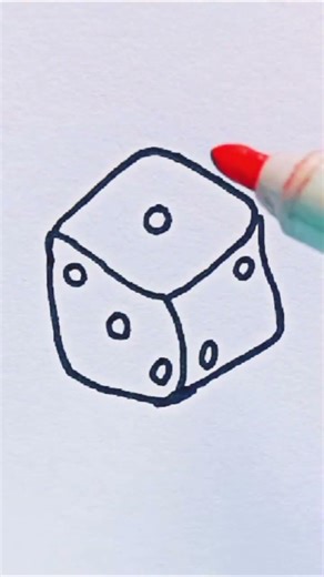 How to draw a dice 🎲 || super easy step by step Tutorial!.