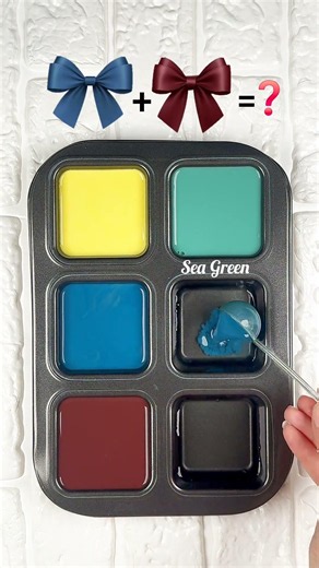 Custom Triadic Color Blend Palette (Yellow, Blue, Burgundy Mix) #colormixing #colorconcept #art