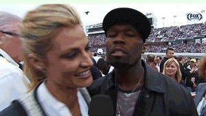 50 Cent Tries to Kiss Erin Andrews on the Mouth at Daytona and is Denied - BlackSportsOnline