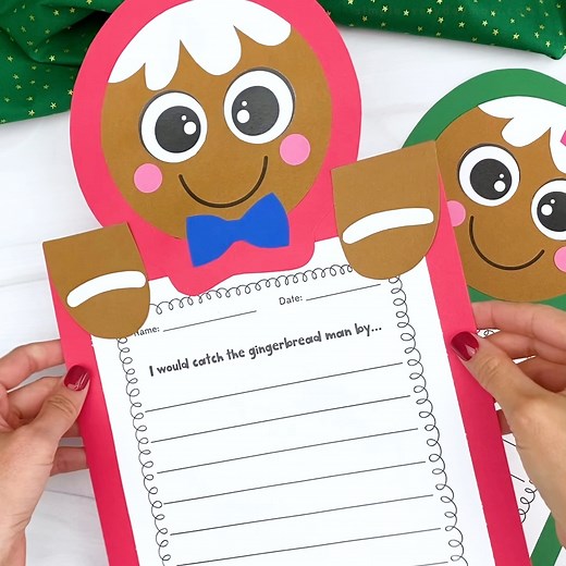 7.3K views · 337 reactions | Have the kids practice writing and create a gingerbread man with this fun activity. Get the template on the blog. | Simple Everyday Mom | Facebook