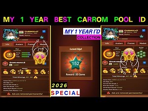 New Year Special 🎉 | My Carrom Pool ID Collection| 2026 HAPPY NEW YEAR|