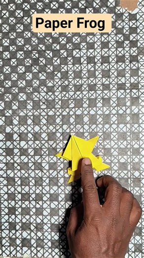 Origami jumping paper frog #origamijumpingpaperfrog #frog #papercraft