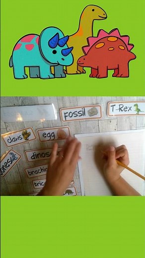 Dinosaur Word Wall Vocab Cards #preschoolactivities #wordwall #kindergartenlearningvideos