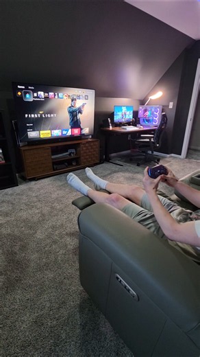 MY NEW GAME ROOM HAS A PC & PS5 GAMING SETUP✌️🔥 #gaming #gamer #pcgaming #PS5 #gta #setup