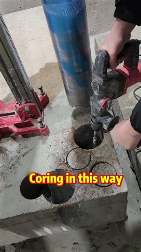 This is the only way to use the diamond coring bit if you can't drag it up from the bottom of th