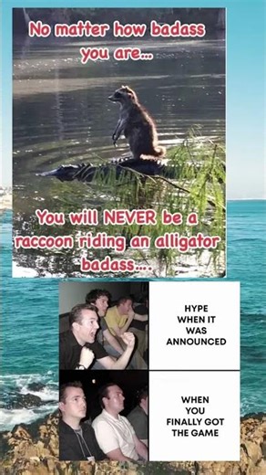 🐊 The ultimate raccoon power move #funny