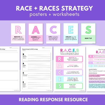RACE & RACES Strategy Posters and Worksheets for Writing