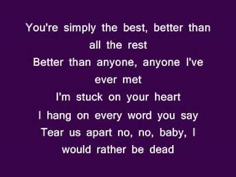 Tina Turner Simply the best-Lyrics