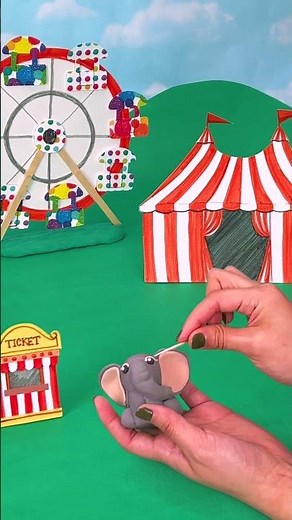 Model Magic Circus Animals #crayola #modelmagic #elephants #animals #sculpt #shorts