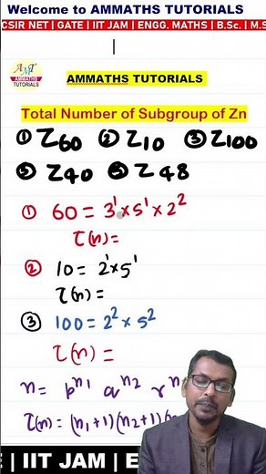 #01 TOTAL NUMBER OF SUBGROUP IN Z60 ,Z10 AND Z100 | how to find total number of subgroup inZn