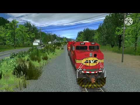 Unstoppable in Trainz: Triple seven passes a field trip train