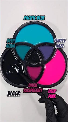 Black + Deep Pink + Pacific Blue - Midnight Pulse