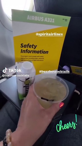 Enjoy Buzzbox Cocktails on Spirit Airlines