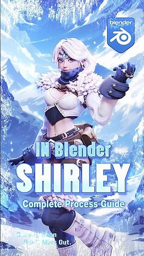Only in Blender | From Sculpt to Render a Stylized Ice Girl from Scratch/风格化角色教程/튜토리얼