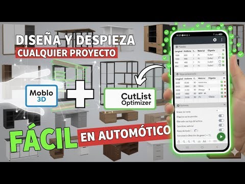 Moblo 3D → CutList-Converter DISEÑA y DESPIESA desde dispositivo móvil cualquier proyecto 3D DIY