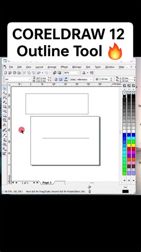 Coreldraw 12 Outline Tool #coreldrawtutorial #coreldrawdesign #coreldraw #tools #trending | Shiv Gutam