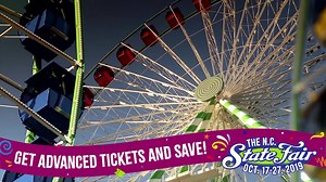 Are you looking for the ultimate fall family outing? The N.C. State Fair is the place to be October 17-27 in Raleigh. Come join us for food, rides, exhibits, entertainment and more! There's nothing else like it in the Triangle! See you at the Fair! Buy tickets now and save at https://ncstatefair.org/2019/Visitor/Tickets.htm | N.C. State Fair