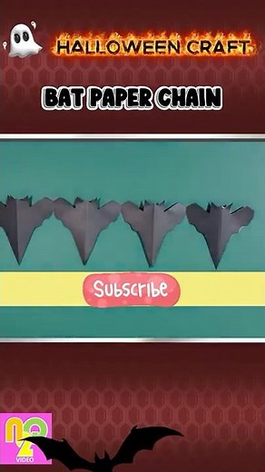 DIY Halloween Bat Paper Chain | Easy Halloween Decoration