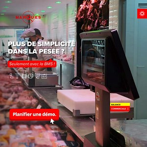 Vous recherchez une balance de détail facile à utiliser ? La BM5 dispose d'une interface tactile et d'un logiciel intuitif qui rend la pesée beaucoup plus rapide et simple. Venez la voir en action. Planifiez dès maintenant votre démonstration sans engagement. | Marques France
