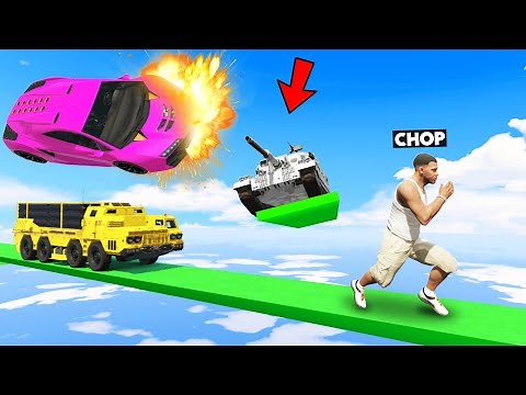 GTA 5 CARS VS RUNNERS CHALLENGE WITH TANKS AND SUPERCARS