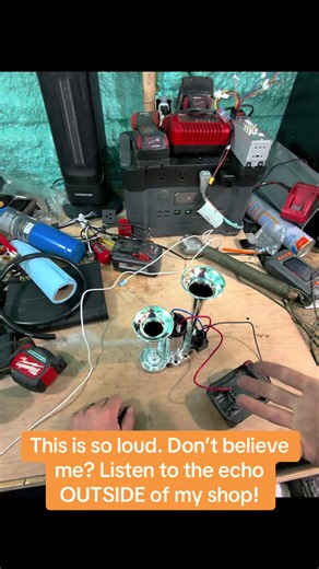 The Loudest Airhorn Test in My Garage!