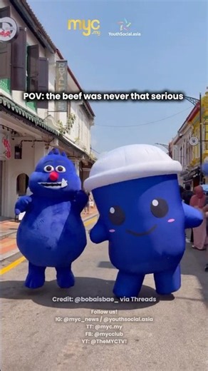 The vibes were giving “cute collab”… until the mascots chose chaos 💀