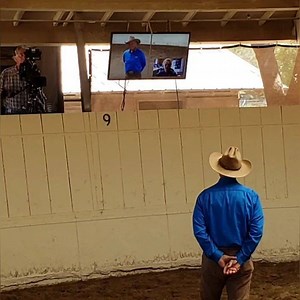 And that's a wrap! Our final presentation with keynote by Dr. Temple Grandin was incredible! So much information about how horses think, working with autistic people and wild horses. Even Shy Boy enjoyed watching himself and Monty on the big screen! #TheMovement2020 #montyroberts #templegrandin #howhorsesthink #awarenessthroughhorses #joinup #shyboy #mustang #gentlingwildhorses | Monty Roberts