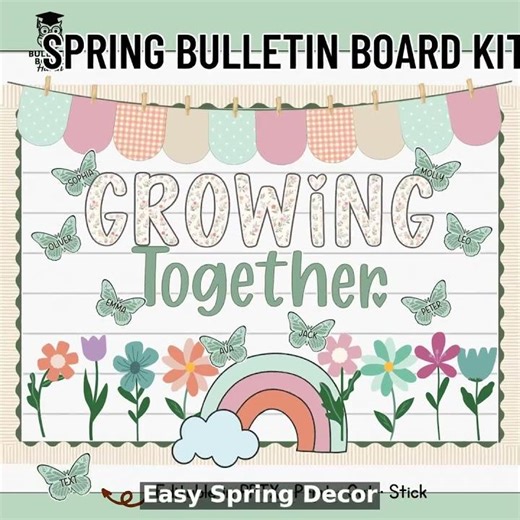Blooming Together Spring Bulletin Board & Classroom Decor