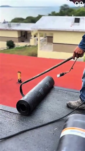 the process of installing carpet on the roof