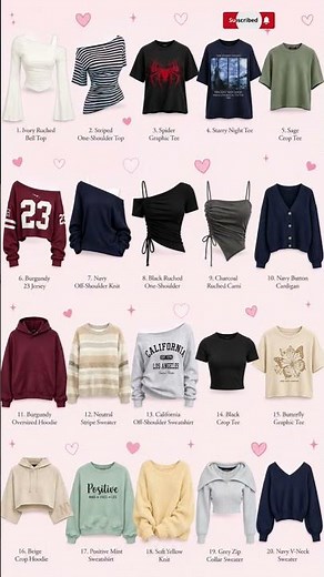 20 Cute Casual Tops for Everyday Style | Graphic Tees, Sweaters, Hoodies, Trendy Top Ideas ✨ #shorts