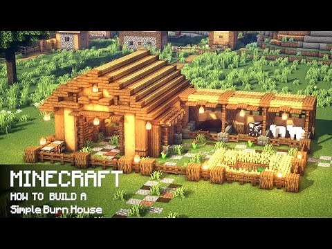 Minecraft Simple Barn House : How to build a Simple Barn Tutorial