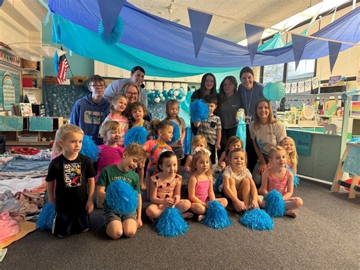 St. Cajetan Preschoolers Recreate North Avenue Beach, Take the Plunge