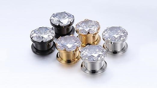 Stainless Steel Screw Ear Expander Stretcher Piercing Gauges