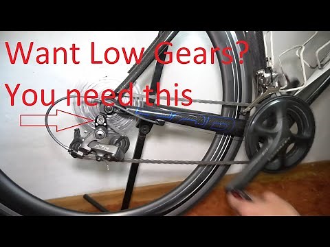 How to install a wolftooth rear derailleur hanger extender for lower gears on road or mountain bike.