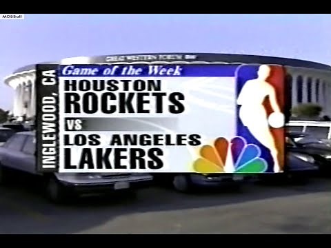 NBA On NBC - Rockets @ Lakers February 1998 Down To The Wire!