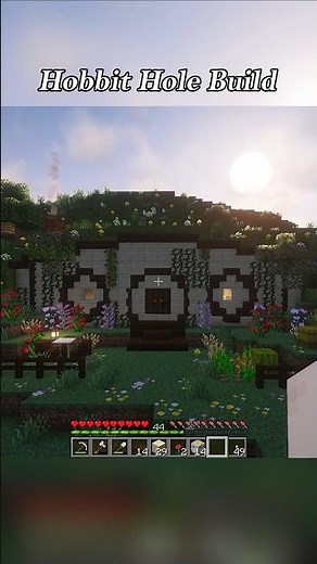 Hobbit Hole Walkthrough #minecraft #minecraftbuilding #minecraftlongplay #hobbithole