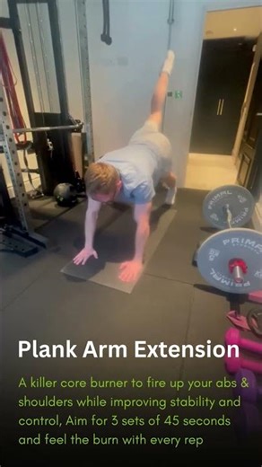 Plank Arm Extensions 🔥 Best Core & Shoulder Stability Exercise