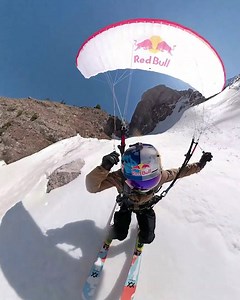Coming through 🔥🪂🙌 The sensational Valentin Delluc storms his way down Les Diablerets Glacier, Switzerland. | Red Bull Adventure