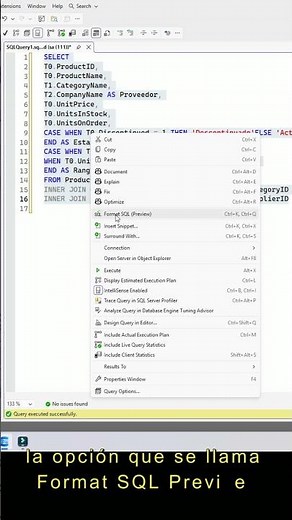 TIP 66 - Format SQL queries in 1 click - SQL Server 22.7.1 #sql #hacks 🤖