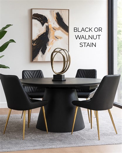 Meet the Artiss Modern Extension Dining Table 🤍 Sleek oval design that extends from 1600–2000mm — perfect for everyday dining and entertaining. Available in walnut or black, with a range of dining chair options to suit your space. #ByDezign #ArtissDining #ExtensionTable #ModernInteriors #DiningRoomStyling | By Dezign Furniture