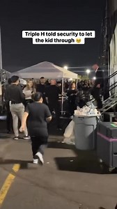 Triple H giving this kid a hug is everything 🥹 | Shawn Michelis