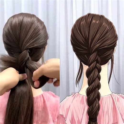 Quick Textured Braid Hack for Flat Hair Look