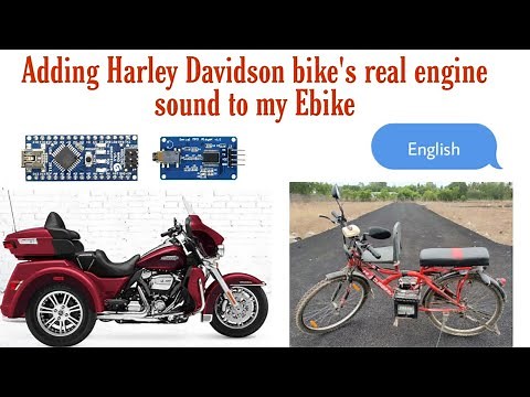 Adding Harley Davidson bike's real engine sound to my Ebike - using YX5300 Mp3 module and Arduino