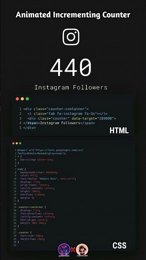 Animated increment counter using HTML and CSS | Frontend Development