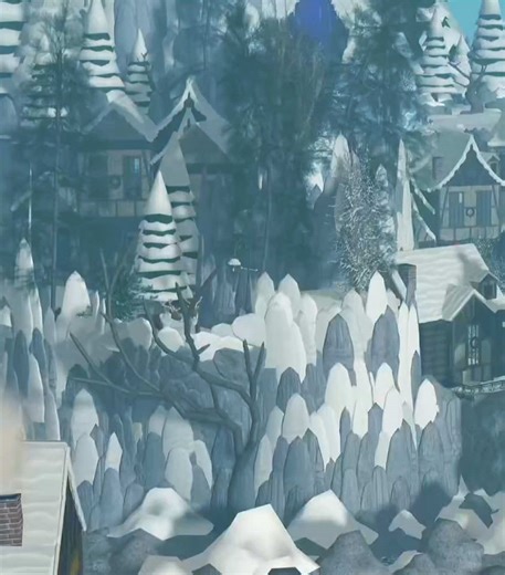 Midevil Magical Winter Mountain Village ❄️ #bloxburg #roblox #midevil #bloxburgfyp #bloxburgbuild