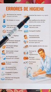 🧼 Errores de higiene más comunes que pueden afectar tu salud Mantener una buena higiene personal es fundamental para prevenir enfermedades, infecciones y la propagación de bacterias. Sin embargo, muchas personas cometen errores de higiene sin darse cuenta, creyendo que sus hábitos son correctos cuando en realidad pueden poner en riesgo su salud y la de quienes los rodean. A continuación, te explicamos los errores de higiene más frecuentes y por qué debes evitarlos. 🚿 Errores relacionados con e