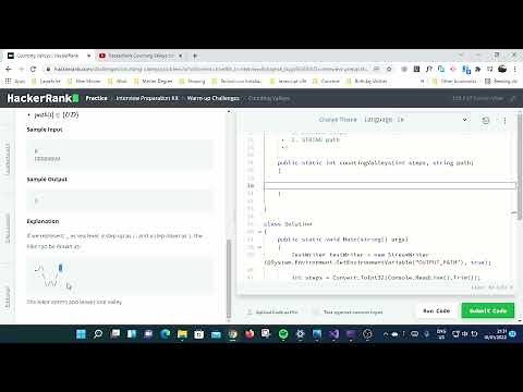 How to Simply Solve Hackerrank Counting Valley Challenge in C#