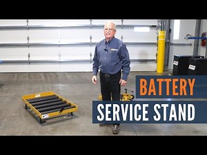 Forklift Battery Service Stands | 360 Degree Access for Maintenance | Material Handling Minute