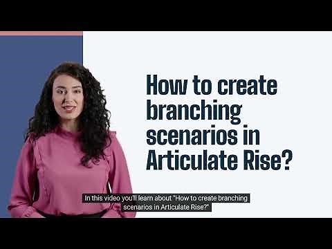 How to Create Branching Scenarios in Articulate Rise?